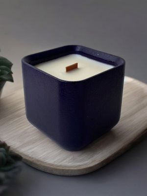 Ароматична соєва свічка в гіпсі "Куб Elysium" 2222-0005 фото