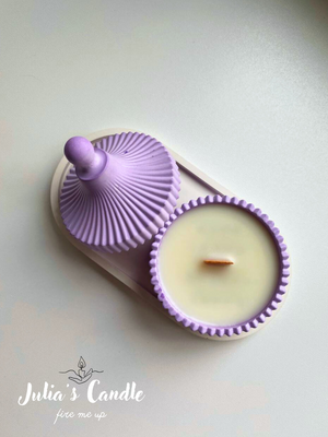 Ароматична соєва свічка "Скринька з підставкою" 2222-0005 фото