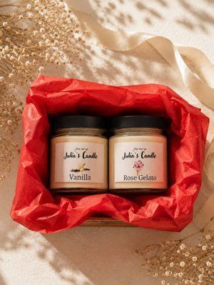 Набір соєвих свічок &laquo;Vanilla та Rose Gelato&raquo; 2 шт 7214-0003 фото